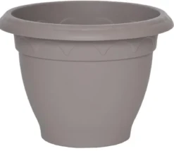 POT FLEUR RESINE CAMPANE D 39CM TAUPE