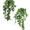 POTHOS ET PHILO RETOMBANTS POT PLASTIQUE NOIR H.70CM