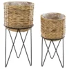 POT HYA TRESSE METAL D.21X20CM AVEC SUPPORT D.20.5X26CM