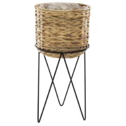 POT HYA TRESSE METAL D.21X20CM AVEC SUPPORT D.20.5X26CM