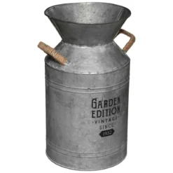 POT LAIT DECO METAL ZINC H.37CM
