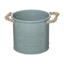POT METAL HOUSE VERT OU BLANC D.30X30CM