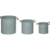 POT METAL HOUSE VERT OU BLANC D.25X23CM