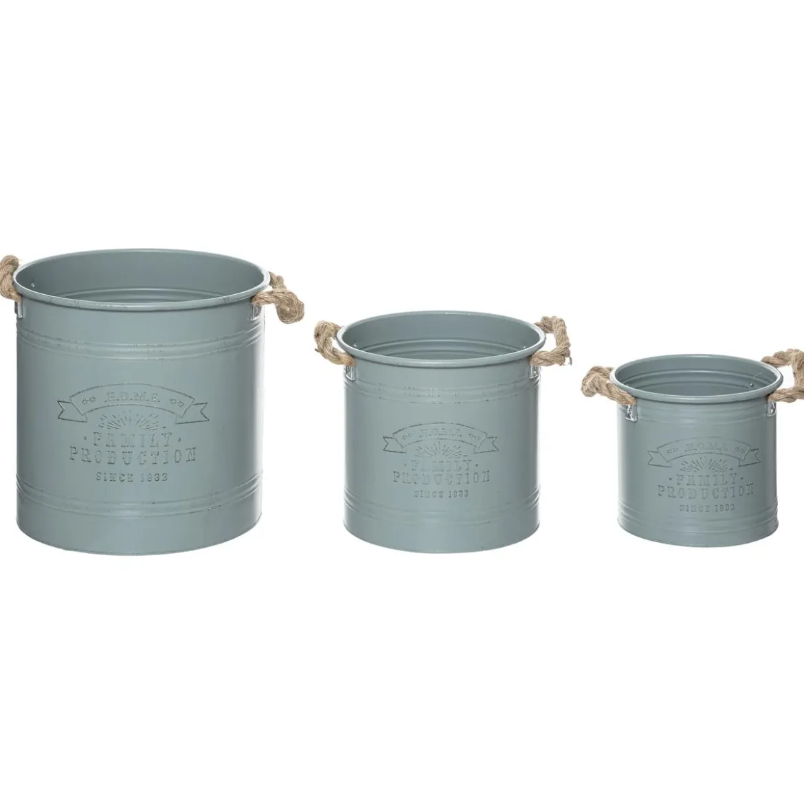 POT METAL HOUSE VERT OU BLANC D.25X23CM