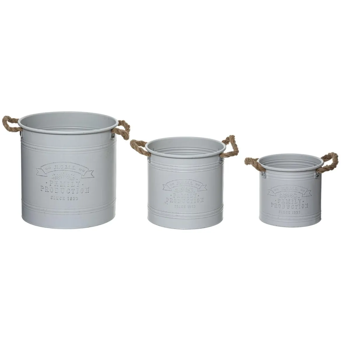 POT METAL HOUSE VERT OU BLANC D.25X23CM