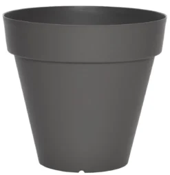 POT PATIO ROND D.40CM GRIS 25L
