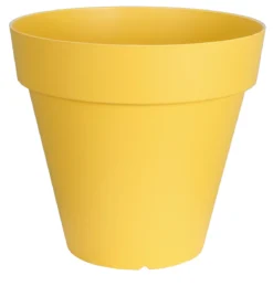POT PATIO ROND D.30CM JAUNE 10.5L