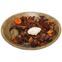 POT POURRI PAOLA AVEC PLATEAU BOIS VANILLE 140G