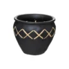 POT RAFIA NOIR CUBA D.22.5X19.5CM