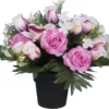 POT ROSETTE ORCHIDEE BOUTON ROSE
