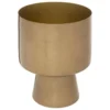 POT SUR PIED METAL COLLECTIONNEUR DORE D.17X22CM