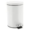 POUBELLE ACIER INOXYDABLE RONDE 3L BLANC