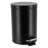 POUBELLE ACIER INOXYDABLE RONDE 3L NOIR