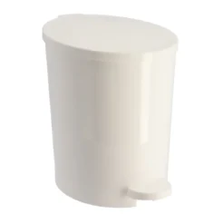 POUBELLE A PEDALE AVEC COUVERCLE 4L BLANC