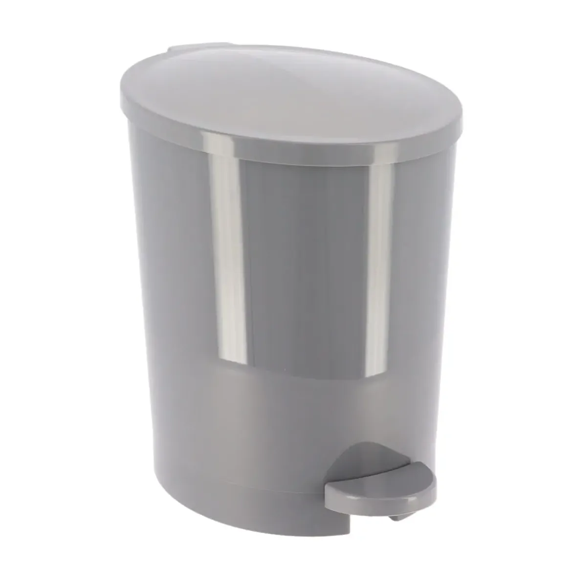 POUBELLE A PEDALE AVEC COUVERCLE 4L GRIS