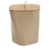 POUBELLE DESIGN COUVERCLE BAMBOU 6L BEIGE