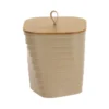 POUBELLE DESIGN COUVERCLE BAMBOU 2.3L BEIGE