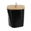 POUBELLE DESIGN COUVERCLE BAMBOU 2.3L NOIR