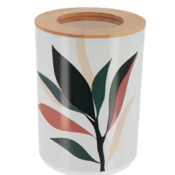 POUBELLE IMPRIMEE COUVERCLE BAMBOU 5L BUCOLIQUE