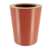 POUBELLE METAL EVASEE COUVERCLE BAMBOU 5L TERRACOTTA