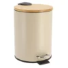 POUBELLE METAL FREIN DE CHUTE 3L TAUPE BAMBOU