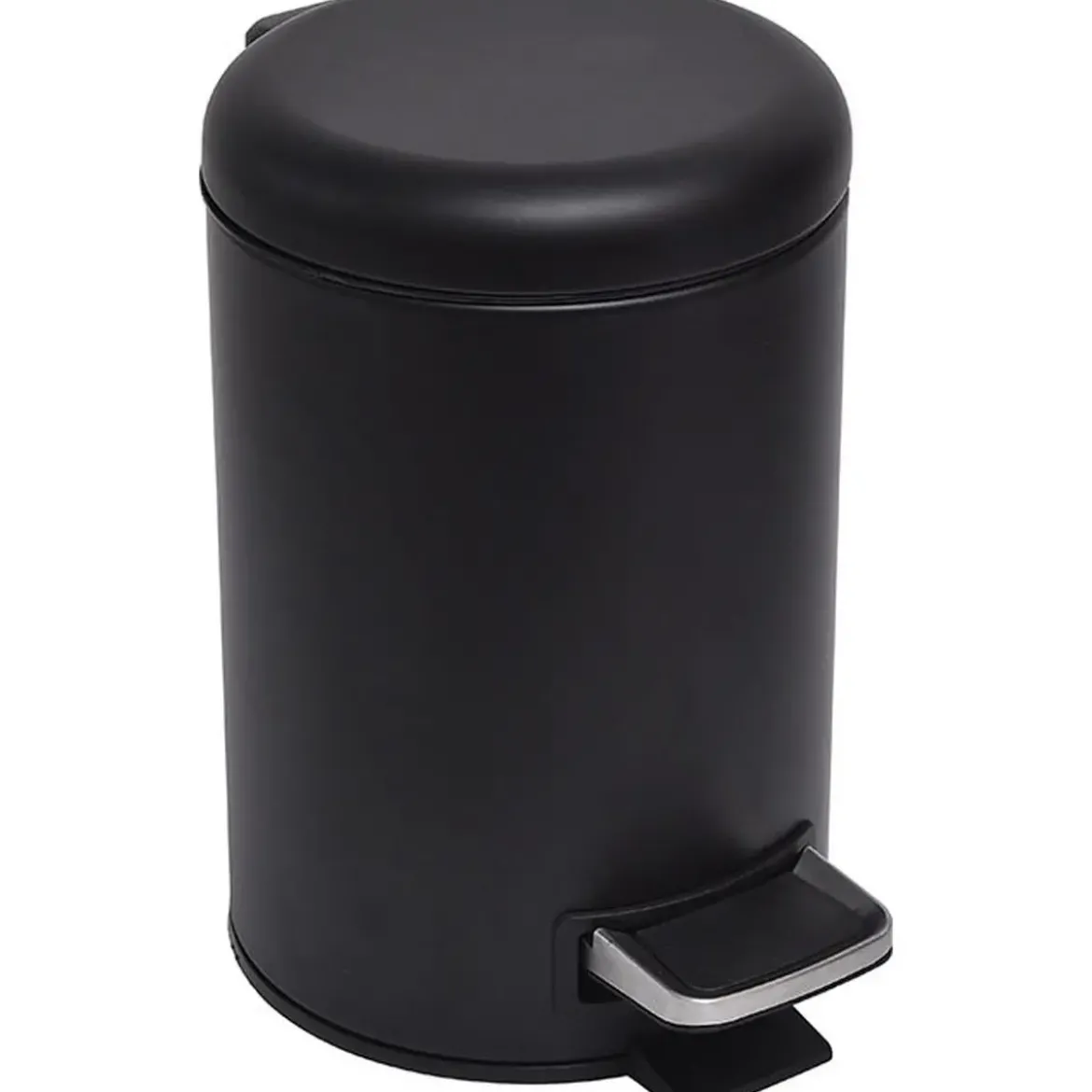 POUBELLE METAL 3L FREIN DE CHUTE NOIR MAT