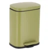 POUBELLE METAL RECTANGLE 5L FREIN DE CHUTE VERT OLIVE