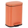 POUBELLE METAL RECTANGLE 5L FREIN DE CHUTE TERRE DE SIENNE