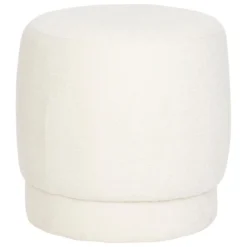 POUF BOUCLETTE AMEA BLANC D.39CM