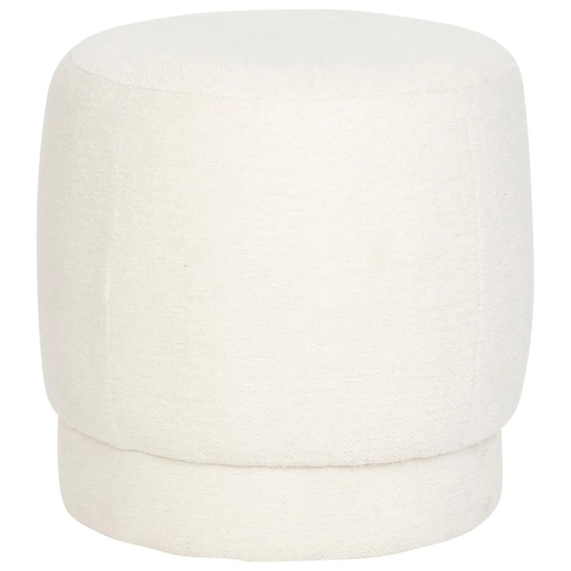 POUF BOUCLETTE AMEA BLANC D.39CM