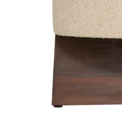 POUF BOUCLETTE KAYAN IVOIRE D.50X30CM