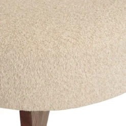 POUF BOUCLETTE KAYAN IVOIRE D.50X30CM
