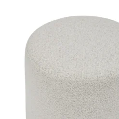 POUF BOUCLETTE NESKY BLANC D.41X45CM