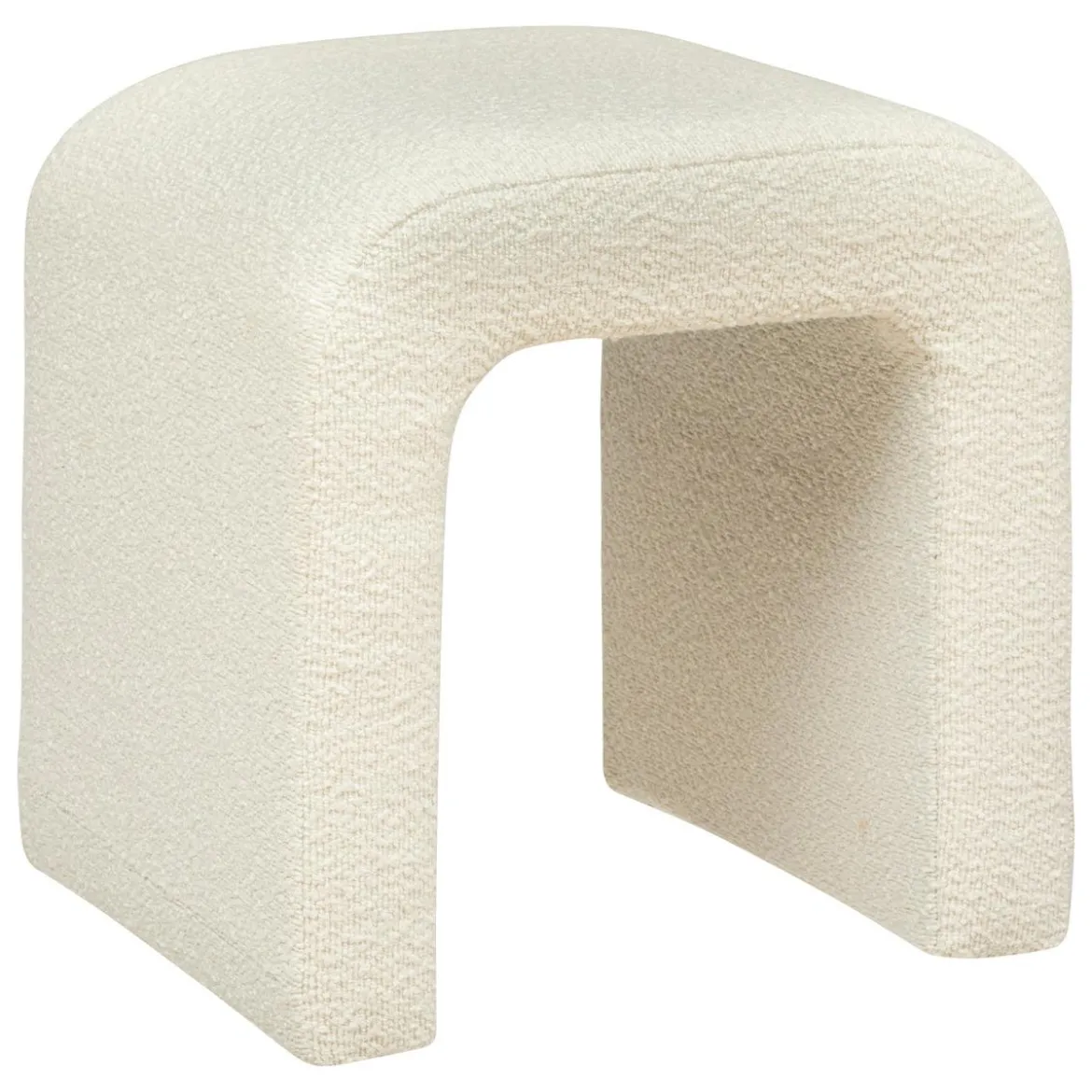 POUF BOUCLETTE SEVI BLANC