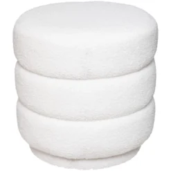 POUF BOUCLETTE SINAN BLANC