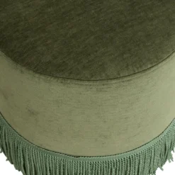 POUF CHENILLE ALANYA VERT KAKI D.37.5X37.8CM