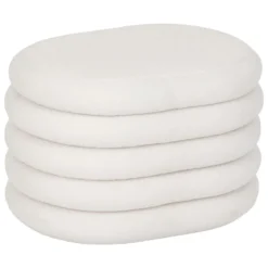 POUF COFFRE BOUCLETTE GIULIA BLANC