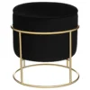 POUF COFFRE VELOURS ELIANE NOIR