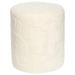 POUF DELOR DEC BLANC
