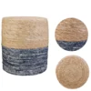 POUF JONC DE MER BLEU