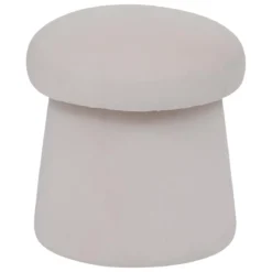 POUF NOA VELOURS IVOIRE