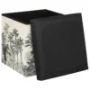 POUF PLIABLE BENICIO NOIR BLANC