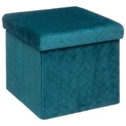 POUF PLIABLE BLEU 31X31CM
