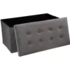 POUF PLIABLE DOUBLE VELOURS GRIS LYSANDRE