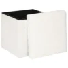 POUF PLIABLE FOURRURE EZZIO BLANC