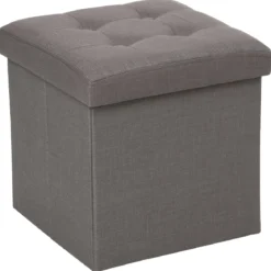 POUF PLIABLE GRIS LYSANDRE