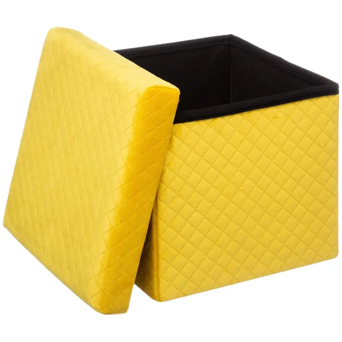 POUF PLIABLE JAUNE 31X31CM