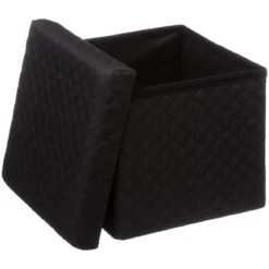POUF PLIABLE NOIR 31X31CM