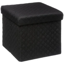 POUF PLIABLE NOIR 31X31CM