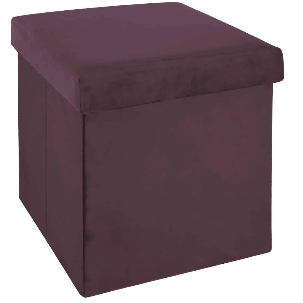POUF PLIABLE VELOURS PRUNE TESS